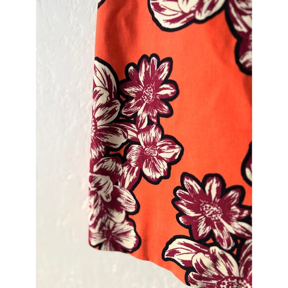 Anthropologie Maeve Salinas Pencil Skirt Women's  Size 0 Orange Paisley Print - Picture 4 of 10